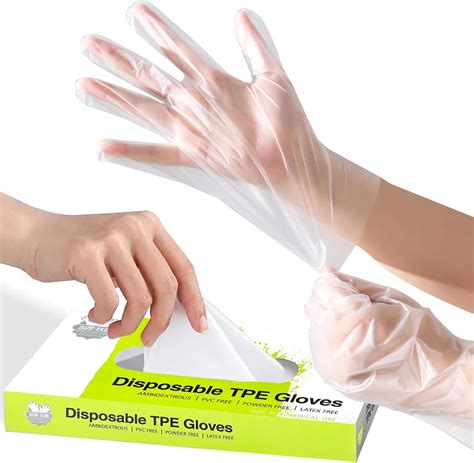 Disposable Food Prep Gloves 200 Pcs - Thickened Plastic Food Safe ...
