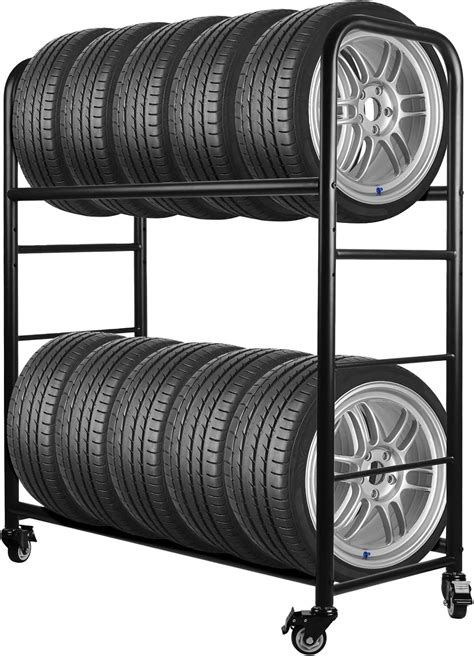 Amazon.com: Togarhow Tire Rack,Rolling Tire Rack,56 X 44 X 20 Inches ...