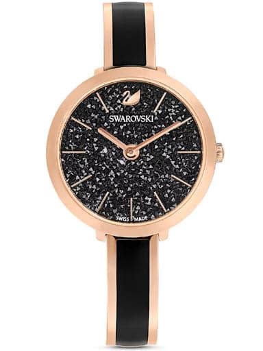 Swarovski Crystalline Delight Watch Metal Bracelet, Black, Rose Gold-T