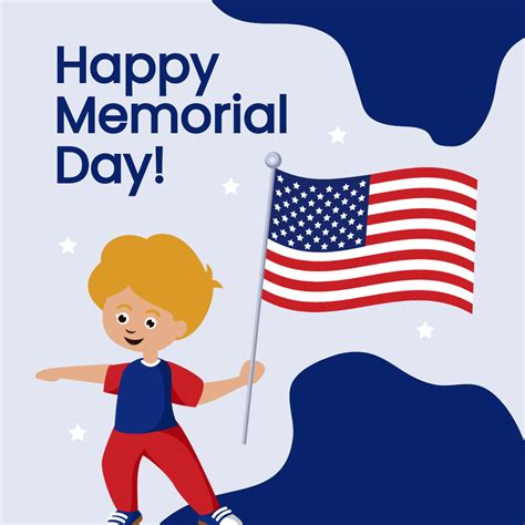 Free Cute Happy Memorial Day Template to Edit Online