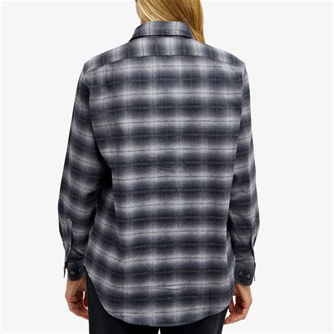 Aries Plaid Flannel Shirt Black | END. (CA)