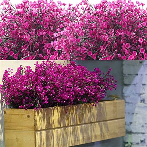 Buy WILLBOND 12 Bundles Artificial Flowers Outdoor Artificial Plant ...