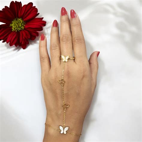 Butterfly Titanium Steel Bracelet Ring