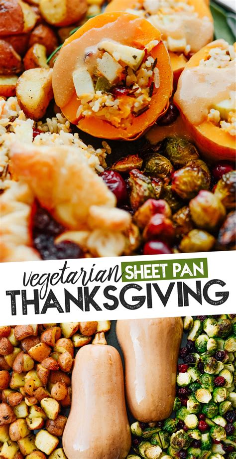 Your ENTIRE Vegetarian Thanksgiving Dinner on a Sheet Pan