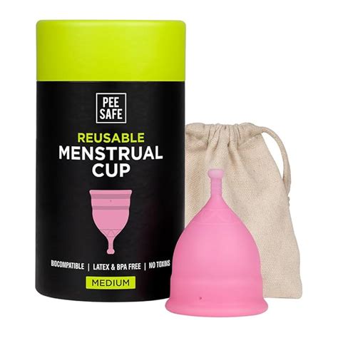 Pee Safe Reusable Menstrual Cup for Women | Medium Size with Pouch ...