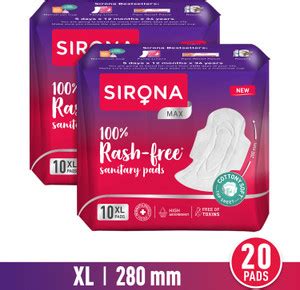 SIRONA Cottony Ultra Soft Rash Free XL Sanitary Pad | Buy Women Hygiene ...