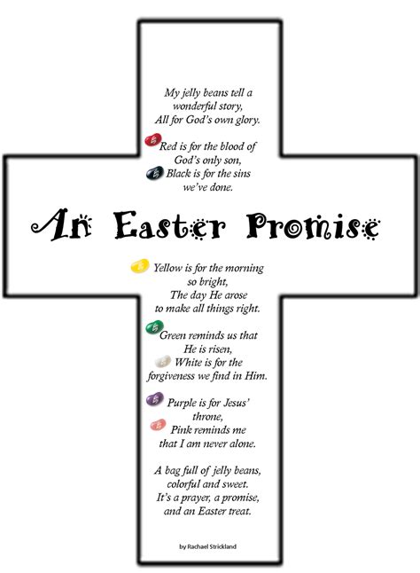 Jelly Bean Poem For Easter Printable - Printable Templates