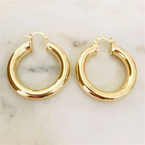 Thick Gold Hoops