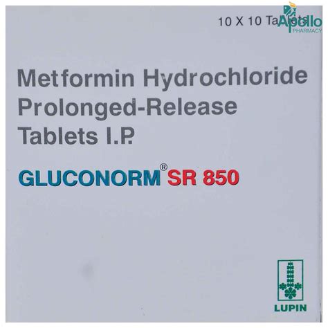 Glycomet SR 850 Tablet 10's Price, Uses, Side Effects, Composition ...
