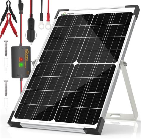Amazon.com: SOLPERK 15W Solar Battery Charger 12V Waterproof Solar Panel Charger + Upgrade 8A ...