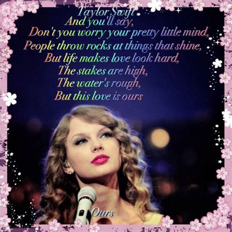 Ours by Taylor Swift lyrics