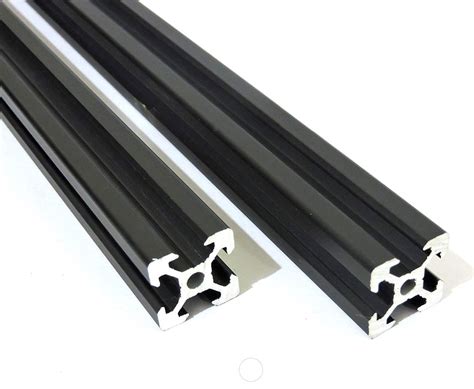 Global Aluminium profile 2020 with V slot Black anodized for 3D Printer ...