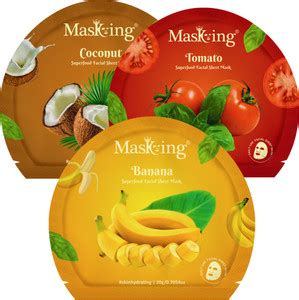 MasKing Superfood Banana, Tomato and Coconut Sheet Mask for Glowing ...