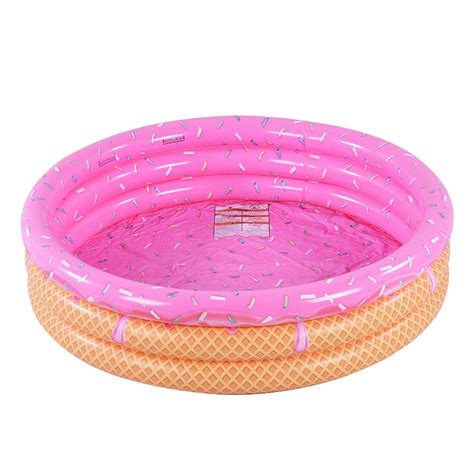 Buy Kiddie Pool, Ice Cream 3 Ring Inflatable Pool for Kids, Ideal Water ...