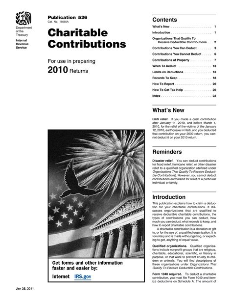 IRS Publication 526 Charitable donations | PDF