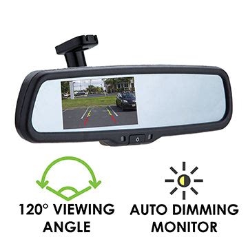 Reverse camera & sensor with auto-dimming screen (HD, night vision ...