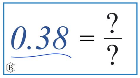 0.38 as a Fraction (simplified form) - YouTube