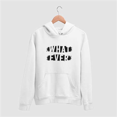 What Ever Printed Round Neck Unisex Hoodie