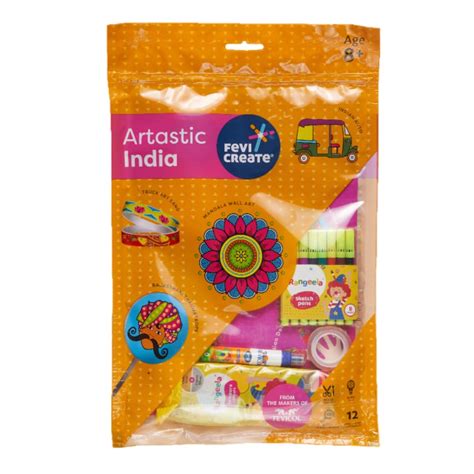 Buy Fevicreate Artastic India Craft Kit | Project Book with 12 ...