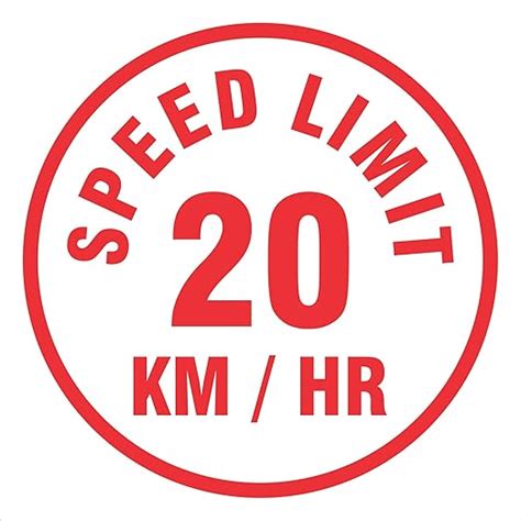 Amazing Sign Speed Limit 20 km/hr Sign Board (Red) : Amazon.in: Office ...
