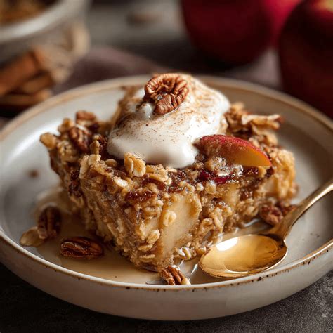 Baked Apple Oatmeal | Delectable Meal