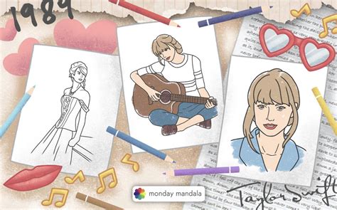 Taylor Swift Red Coloring Pages Taylor Swift Tour/albums Coloring