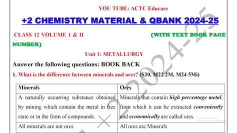12th Chemistry Full Study Material and Question Bank 2024 - 25 EM ...