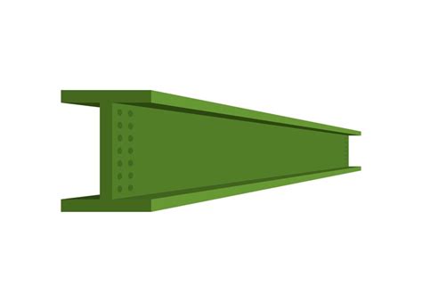 Steel girder in perspective view simple flat illustration | Premium Vector