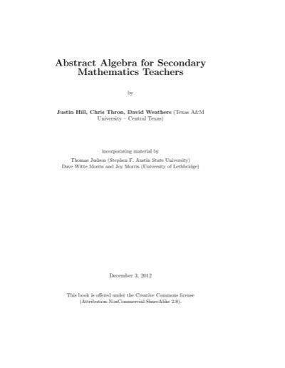 Image result for Abstract Algebra Video Lectures