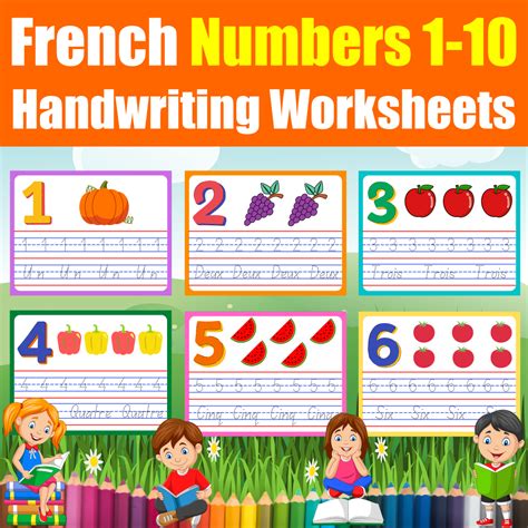 French Numbers 1 10 Worksheet