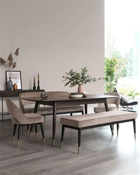 Modern Dining Table Bench 的图像结果
