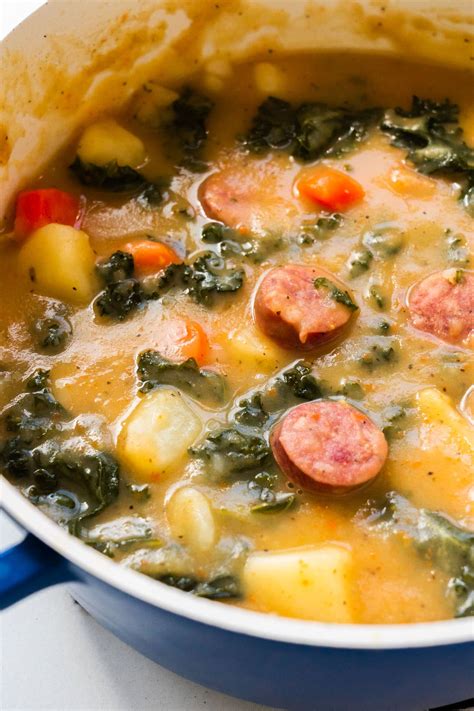 Kielbasa Sausage and Kale Soup - Brooklyn Farm Girl