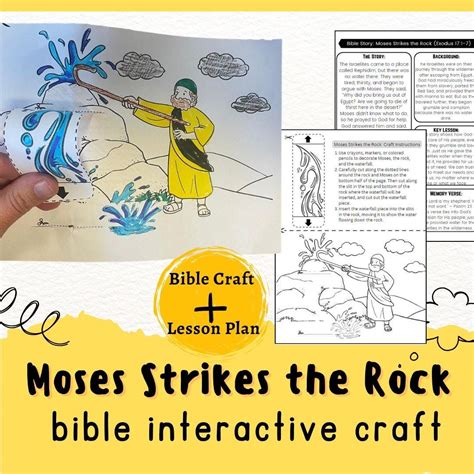 Moses Strikes the Rock Craft + Lesson Plan , Sunday School, Bible Story ...
