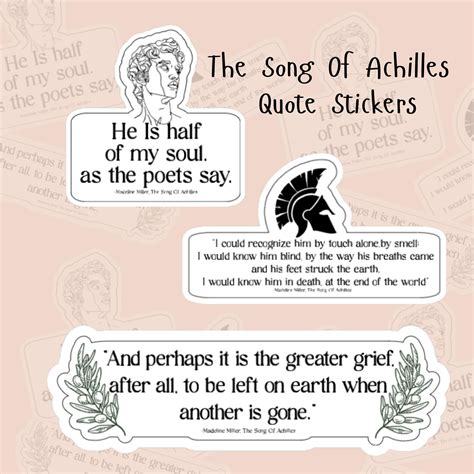 The Song of Achilles Quote Stickers - Etsy Canada in 2025 | Quote ...