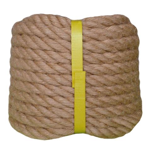British Nautical Twisted Manila Rope Jute Rope (3/4 in x 50 ft) Natural ...