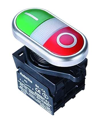 S2TR-P3WABL Double Push Buttons,22/25, 1N0+1NC, LED 100-220 VAC ...