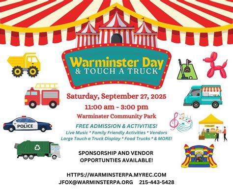 Warminster Day & Touch a Truck, Warminster Community Park, 27 September ...