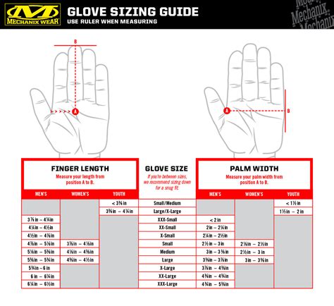 Mechanix Wear Glove Sizing Guide - Tactical Gear