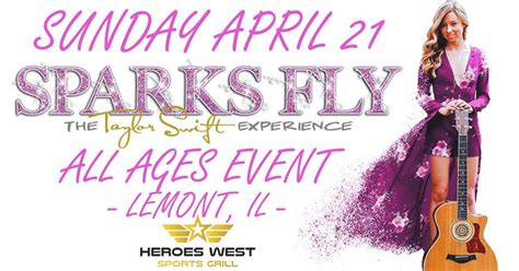 Taylor Swift Tribute Night Featuring Sparks Fly, Heroes West Lemont, 21 ...