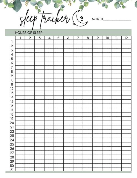 Image result for Sleep Tracking Chart