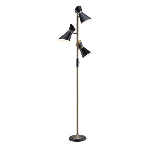 Lite Source LS-83138 Jared Three-Light Floor Lamp in Antique Brass ...