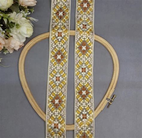 Beautiful Thread Work Lace Lemon Multi Lace 220824 – Dhingra Lace