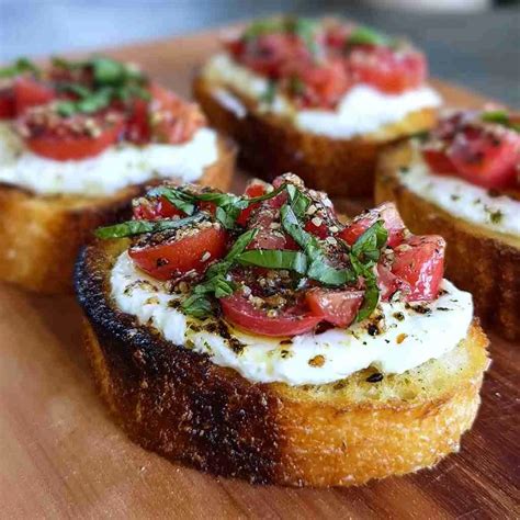 Fresh Italian Bruschetta with Mozzarella Recipe Easy 5-Minute Appetizer
