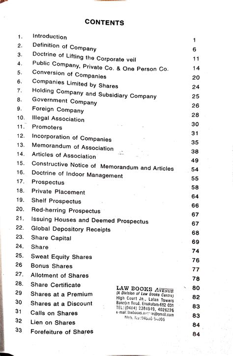 Company Law Anil K nair - CONTENTS Introduction 6 Definition of Company ...