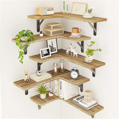 Amazon.com: NIIAKLE Floating Corner Shelves for Wall, Corner Wall ...