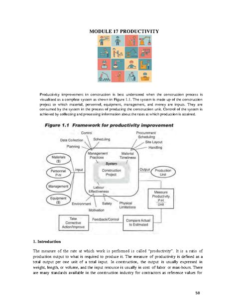 Productivity - MODULE 17 PRODUCTIVITY Productivity improvement in ...
