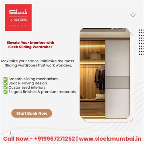 Transform Your Space with Sleek Sliding Wardrobes by Asian Paints ...