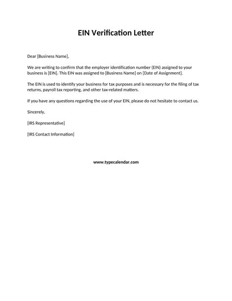 Free Printable EIN Verification Letter Templates (147c), 60% OFF