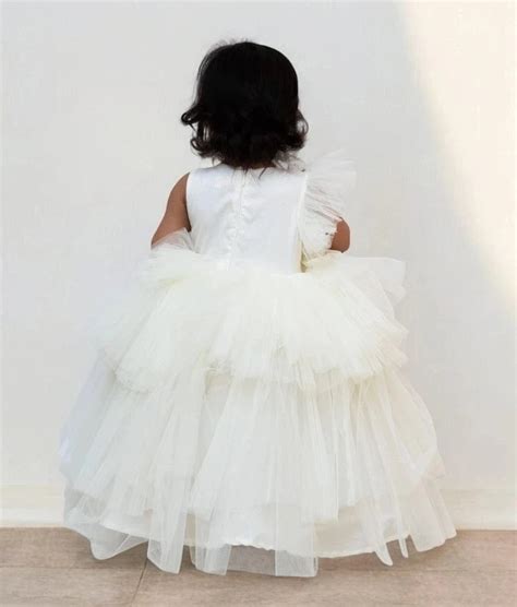 Bloom & Bow Off-White Gown for Girls – Elegant Wear – FayonKids