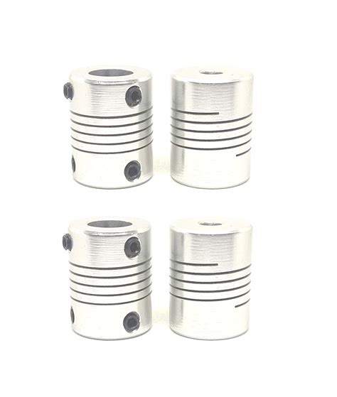 Invento 4pcs 5 x 10mm Aluminium Flexible Coupling for Nema 17 Z Axis 3D ...